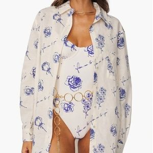 WE WORE WHAT Dad Shirt Swim cover Sz- XL